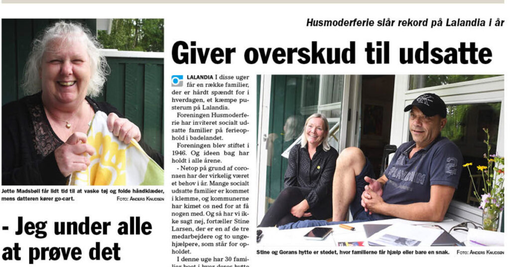 Uddrag af avisartikel fra Sydlollands Folketidende